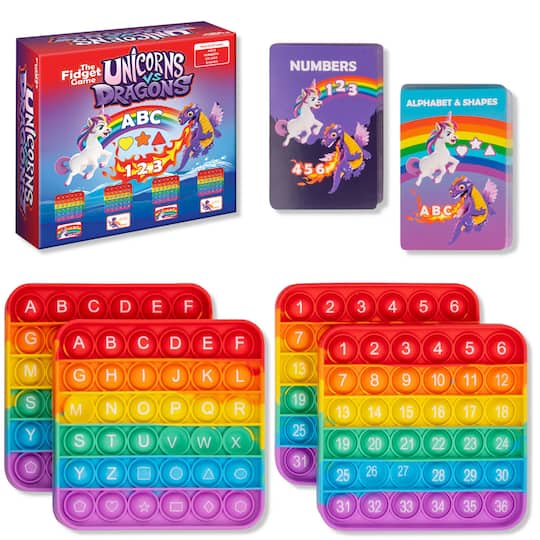 The Fidget Game Unicorns vs Dragons Educational Game Set